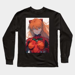 Asuka Langley Soryu - Evangelion Art Long Sleeve T-Shirt